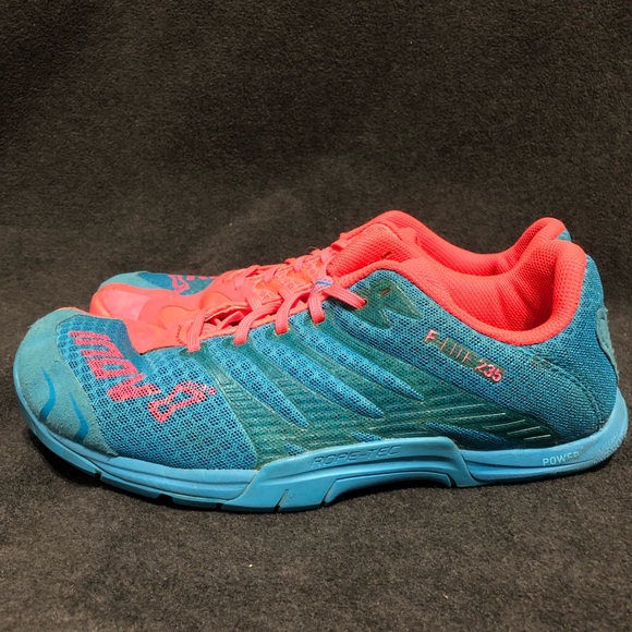 Inov8 F Lite 235 Rope Tec Womens Size 8.5 Blue Pink Coral Training Running Shoes - Picture 3 of 11